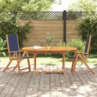 Vidaxl - Gartenstühle 2 Stk. Klappbar Massivholz Akazie und Textilene Vidaxl - Gartenstühle 2 Stk. Klappbar Massivholz Akazie und Textilene von VIDAXL