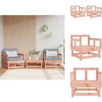 Gartenstühle 2 Stk. Massivholz Douglasie - Gartenstühle - Holz Gartenmöbel - Gartenlounge Set - Douglasienholz Möbel - Outdoor Möbel von VIDAXL