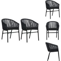 Gartenstühle 2 Stk. Schwarz PE-Rattan - Gartensaison - Gartenmöbel - Outdoor Möbel - Balkonmöbel - Sitzgelegenheit Gartenstühle 2 Stk. Schwarz PE-Rattan - Gartensaison - Gartenmöbel - Outdoor Möbel - Balkonmöbel - Sitzgelegenheit von VIDAXL