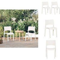 Gartenstühle 2 Stk. Weiß Polypropylen - Gartensaßsessel - Gartenstühle - Outdoor Möbel - Balkonmöbel - Terrasse Möbeln von VIDAXL
