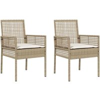 Gartenstuhl 2 pcs Beige 53 x 60 x 85 cm Poly-Rattan Vidaxl von VIDAXL