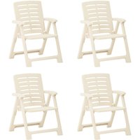 Gartenstühle 4 Stk. Gartensessel Kunststoff Weiß vidaXL von BONNEVIE