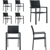 Gartenstühle 4 Stk. Schwarz Kunststoff Rattan-Optik - Gartensessel - Gartenstühle - Kunststoffe Gartenstuhl - Outdoor Möbel - Balkonmöbel - Home & Gartenstühle 4 Stk. Schwarz Kunststoff Rattan-Optik - Gartensessel - Gartenstühle - Kunststoffe Gartenstuhl - Outdoor Möbel - Balkonmöbel - Home & von VIDAXL