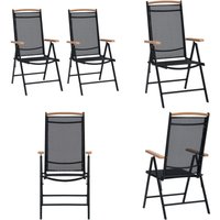 Gartenstühle Klappbar 2 Stk. Aluminium und Textilene Schwarz - Gartenstühle - Klappstühle - Balkonmöbel - Terrassenmöbel - Esszimmerstühle - Home & Gartenstühle Klappbar 2 Stk. Aluminium und Textilene Schwarz - Gartenstühle - Klappstühle - Balkonmöbel - Terrassenmöbel - Esszimmerstühle - Home & von VIDAXL