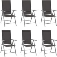 vidaXL Gartenstühle Klappbar 6 Stk. Textilene Schwarz vidaXL Gartenstühle Klappbar 6 Stk. Textilene Schwarz von VIDAXL