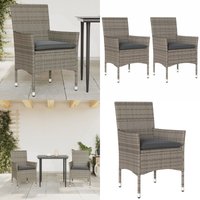 Gartenstühle mit Kissen 2 Stk. Grau Poly Rattan - Gartenstühle - Outdoormöbel - Balkonmöbel - Esszimmerstühle - Lounge Chair - Home & Living Gartenstühle mit Kissen 2 Stk. Grau Poly Rattan - Gartenstühle - Outdoormöbel - Balkonmöbel - Esszimmerstühle - Lounge Chair - Home & Living von VIDAXL