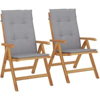 Gartenstühle mit Kissen 2 Stk. Massivholz Teak vidaXL Gartenstühle mit Kissen 2 Stk. Massivholz Teak vidaXL von VIDAXL