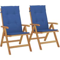 Gartenstühle mit Kissen 2 Stk. Massivholz Teak vidaXL Gartenstühle mit Kissen 2 Stk. Massivholz Teak vidaXL von VIDAXL