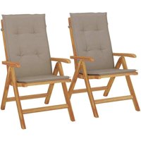 Gartenstühle mit Kissen 2 Stk. Massivholz Teak vidaXL Gartenstühle mit Kissen 2 Stk. Massivholz Teak vidaXL von VIDAXL