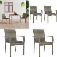 Gartenstühle mit Kissen 2 Stk. Poly Rattan Grau - Gartenstühle - Outdoor Möbel - Rattan Gartenmöbel - Gartenmöbel Set - Balkonmöbel - Home & Living Gartenstühle mit Kissen 2 Stk. Poly Rattan Grau - Gartenstühle - Outdoor Möbel - Rattan Gartenmöbel - Gartenmöbel Set - Balkonmöbel - Home & Living von VIDAXL