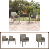 Gartenstühle mit Kissen 2 Stk. Poly Rattan Grau - Gartenstühle - Outdoor Möbel - Rattan Gartenmöbel - Gartenmöbel Set - Balkonmöbel Gartenstühle mit Kissen 2 Stk. Poly Rattan Grau - Gartenstühle - Outdoor Möbel - Rattan Gartenmöbel - Gartenmöbel Set - Balkonmöbel von VIDAXL