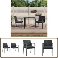 Gartenstühle mit Kissen 2 Stk. Schwarz 56,5x57x83cm Poly Rattan - Gartenstühle - Outdoor Möbel - Terrassentisch - Balkonmöbel - Lounge Set Gartenstühle mit Kissen 2 Stk. Schwarz 56,5x57x83cm Poly Rattan - Gartenstühle - Outdoor Möbel - Terrassentisch - Balkonmöbel - Lounge Set von VIDAXL