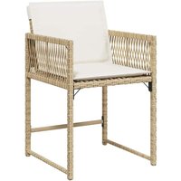 Gartenstühle mit Kissen 4 Stk. Beige Poly Rattan vidaXL Gartenstühle mit Kissen 4 Stk. Beige Poly Rattan vidaXL von VIDAXL