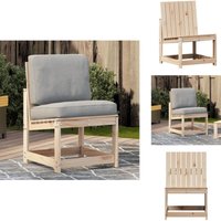 Gartenstuhl 50,5x55x77 cm Massivholz Kiefer - Gartenstuhl - Holzmöbel - Kiefernholz - Outdoor Möbel - Terrassenmöbeln von VIDAXL