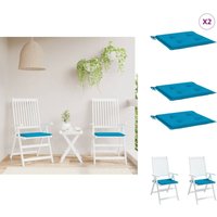 Gartenstuhl-Kissen 2 Stk. Blau 50x50x3 cm Oxford-Gewebe - Gartenkissen - Sitzkissen - Balkonkissen - Außendeko - Gartenmöblierung Gartenstuhl-Kissen 2 Stk. Blau 50x50x3 cm Oxford-Gewebe - Gartenkissen - Sitzkissen - Balkonkissen - Außendeko - Gartenmöblierung von VIDAXL