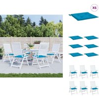 Gartenstuhl-Kissen 6 Stk. Blau 50x50x3 cm Oxford-Gewebe - Sitzkissen - Gartenkissen - Balkonkissen - Außendeko - Oxford-Gewebe Gartenstuhl-Kissen 6 Stk. Blau 50x50x3 cm Oxford-Gewebe - Sitzkissen - Gartenkissen - Balkonkissen - Außendeko - Oxford-Gewebe von VIDAXL