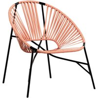 Vidaxl - Gartenstuhl in Ei-Form Schwarz und Orange Poly Rattan von VIDAXL