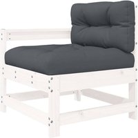 Gartenstuhl mit Kissen Weiß Massivholz Kiefer Vidaxl von VIDAXL