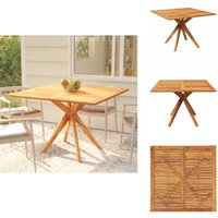 Gartentisch 110x110x75 cm Massivholz Akazie - Holztisch - Gartentisch - Akazientisch - Outdoortisch - Terrasse Möbel von VIDAXL
