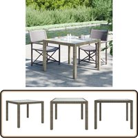 Gartentisch 90x90x75 cm Gehärtetes Glas Poly Rattan Grau - Gartentisch - Outdoor-Tisch - Polyrattan Tisch - Gartenmöbel - Balkonmöbel Gartentisch 90x90x75 cm Gehärtetes Glas Poly Rattan Grau - Gartentisch - Outdoor-Tisch - Polyrattan Tisch - Gartenmöbel - Balkonmöbel von VIDAXL