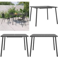Gartentisch Anthrazit 100x100x71 cm Stahl - Gartentisch - Esstisch - Outdoor Möbel - Terrassenmöbel - Balkonmöbel - Home & Living von VIDAXL