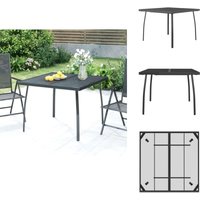 Gartentisch Anthrazit 100x100x72 cm Stahlgitter - Gartentisch - Esstisch - Outdoor Möbel - Terrassenmöbel - Balkonmöbel von VIDAXL