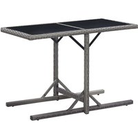 vidaXL Gartentisch Anthrazit 110x53x72 cm Glas und Poly Rattan vidaXL Gartentisch Anthrazit 110x53x72 cm Glas und Poly Rattan von VIDAXL