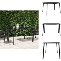 Gartentisch Anthrazit 110x80x71 cm Stahl - Gartentisch - Outdoortisch - Terrassenmöbel - Stahlttisch - Anthrazit von VIDAXL