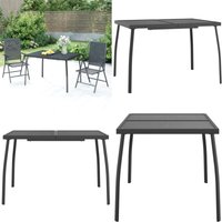 Gartentisch Anthrazit 110x80x72 cm Stahlgitter - Gartentisch - Outdoortisch - Terrassenmöbel - Balkonmöbel - Esstisch - Home & Living von VIDAXL