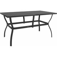 Gartentisch Anthrazit 140x80x72 cm Stahl Vidaxl von VIDAXL