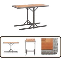 Vidaxl - Gartentisch Anthrazit Poly Rattan und Massivholz Akazie - Gartentisch - Outdoortisch - Terrassenmöbel - Esszimmerset - Rattan Möbel Vidaxl - Gartentisch Anthrazit Poly Rattan und Massivholz Akazie - Gartentisch - Outdoortisch - Terrassenmöbel - Esszimmerset - Rattan Möbel von VIDAXL