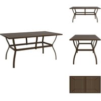 Gartentisch Braun 140x80x72 cm Stahl - Gartentisch - Esstisch - Outdoor Möbel - Industrielles Design - Stahlttisch von VIDAXL