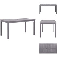 Vidaxl - Gartentisch Grau 140x80x74 cm Massivholz Akazie - Gartentisch - Esszimmertisch - Akazienholz - Outdoor Möbel - Terrassenmöbel von VIDAXL