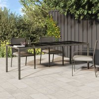 Gartentisch Grau 250x100x75 cm Poly-Rattan Vidaxl Gartentisch Grau 250x100x75 cm Poly-Rattan Vidaxl von VIDAXL