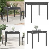 Vidaxl - Gartentisch Grau 82,5x82,5x76 cm Massivholz Kiefer - Gartentisch - Esstisch Im Freien - Holzmöbel - Terrassenmöbel - Gartenmöbelset - Home & von VIDAXL