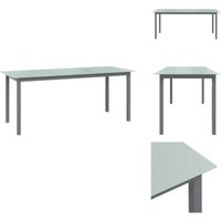 Gartentisch Hellgrau 190x90x74 cm Aluminium und Glas - Gartentisch - Aluminiumtisch - Glastisch - Outdoortisch - Terrassenmöbel Gartentisch Hellgrau 190x90x74 cm Aluminium und Glas - Gartentisch - Aluminiumtisch - Glastisch - Outdoortisch - Terrassenmöbel von VIDAXL