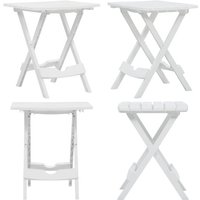 Gartentisch Klappbar 44,5x38,5x50 cm Weiß - Gartentisch - Klappbarer Tisch - Outdoor-Tisch - Balkontisch - Terrasse - Home & Living von VIDAXL