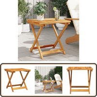 Gartentisch Klappbar 50x50x50 cm Massivholz Akazie - Gartentisch - Akasienholzttisch - Klappender Tisch - Outdoor Möbel - Gartenmöbel von VIDAXL