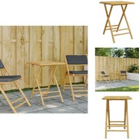Vidaxl - Gartentisch Klappbar 55x55x75 cm Bambus - Bambusgartenmöbel - Klappbarer Gartentisch - Outdoortisch - Balkontisch - Esszimmerset von VIDAXL