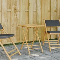 Vidaxl - Gartentisch Klappbar 55x55x75 cm Bambus 665395 von VIDAXL