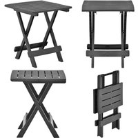 Gartentisch Klappbar Anthrazit 45x43x50 cm Kunststoff - Gartentisch - Klapptisch - Outdoortisch - Plastiktisch - Balkontisch - Home & Living von VIDAXL