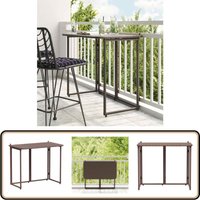 Gartentisch Klappbar Braun 90x51x75 cm Poly Rattan - Vidaxl von VIDAXL