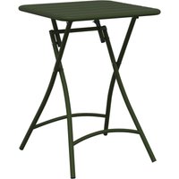 Gartentisch Klappbar Dunkelgrün 55x55x73 cm Stahl Vidaxl von VIDAXL