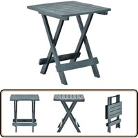 Gartentisch Klappbar Grün 45x43x50 cm Kunststoff - Gartentisch - Klapptisch - Outdoortisch - Plastiktisch - Esstisch von VIDAXL