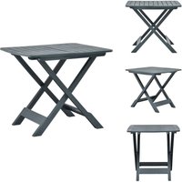 Gartentisch Klappbar Grün 79x72x70 cm Kunststoff - Gartentisch - Kunststoffe Möbel - Outdoor Esstisch - Balkontisch - Klappbarer Tisch von VIDAXL