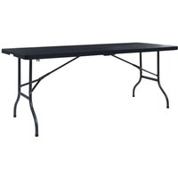 Vidaxl - Gartentisch Klappbar Schwarz 180×75×72 cm hdpe Rattan-Optik Vidaxl - Gartentisch Klappbar Schwarz 180×75×72 cm hdpe Rattan-Optik von VIDAXL