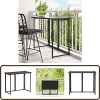 Gartentisch Klappbar Schwarz 90x51x75 cm Poly Rattan - Vidaxl von VIDAXL