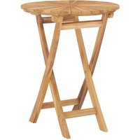 Gartentisch Klappbar ø 60 cm Massivholz Teak Vidaxl von VIDAXL