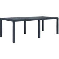 vidaXL Gartentisch Anthrazit 220x90x72 cm Kunststoff Rattan-Optik vidaXL Gartentisch Anthrazit 220x90x72 cm Kunststoff Rattan-Optik von VIDAXL