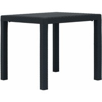 Gartentisch,Terrassentisch Anthrazit 79 x 79 x 72 cm Kunststoff Rattan-Optik vidaXL von BONNEVIE